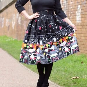 Lindy bop cats and cocktails skirt
